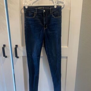 American Eagle Outfitters Women's Deep Blue Skinny Jeans